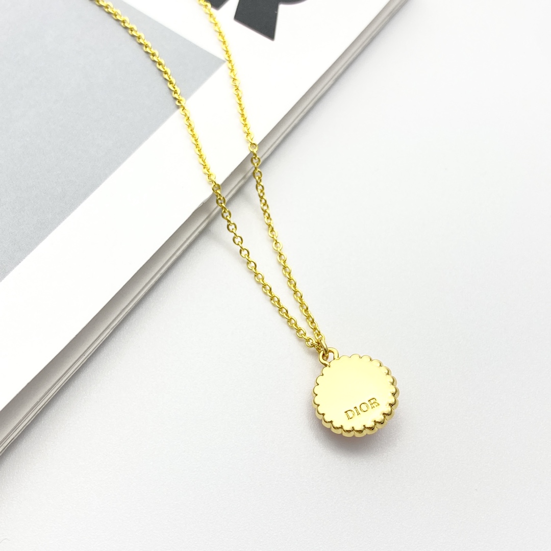 CDN276 Dior Petit CD baroque pendant necklace - ccjewelryacc