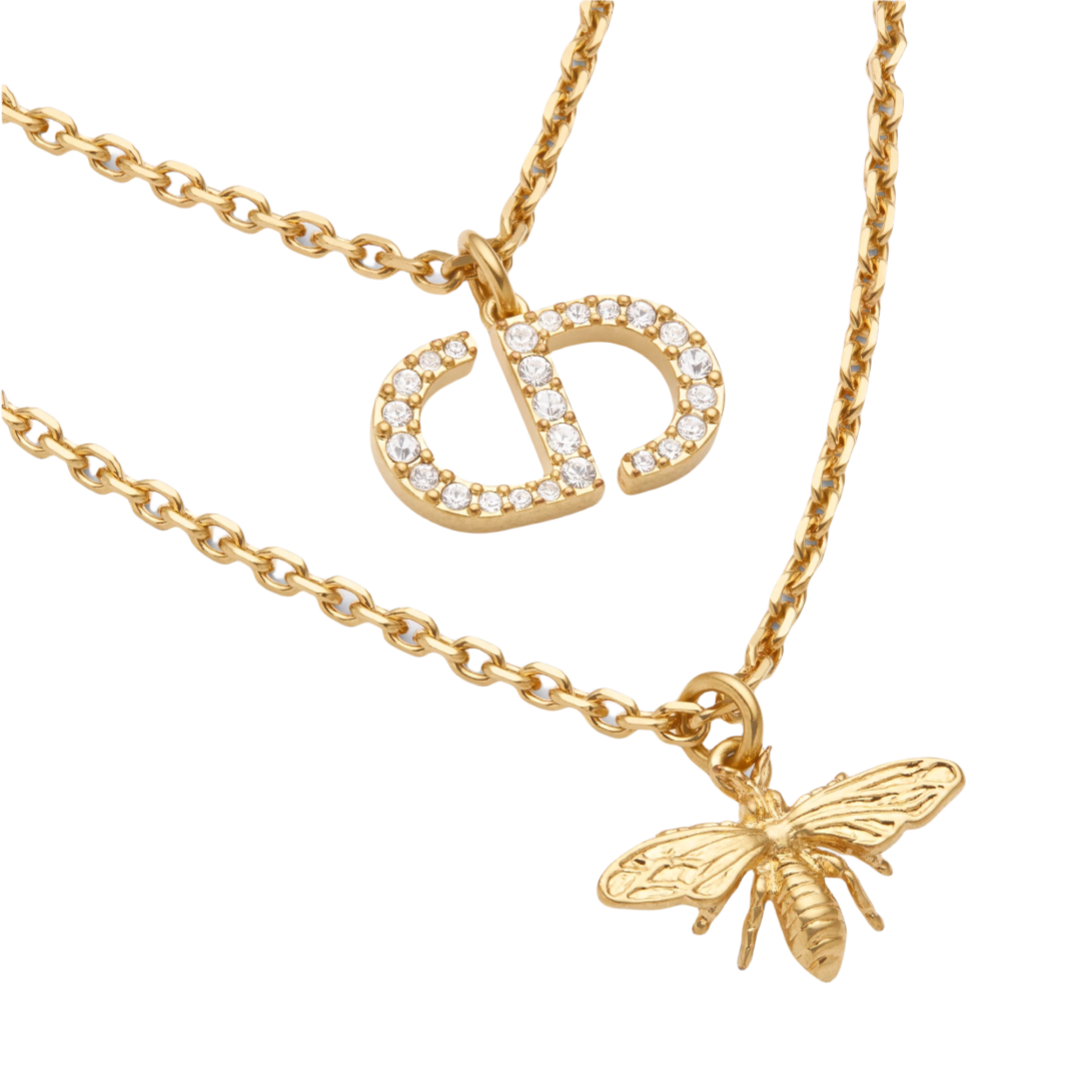 CDN030 Dior Petit CD bee Necklace - ccjewelryacc