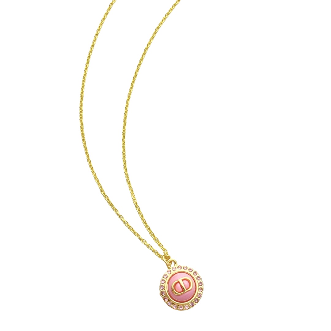 CDN276 Dior Petit CD baroque pendant necklace - ccjewelryacc