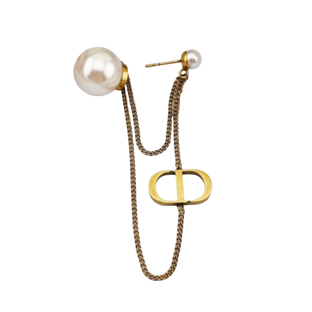 CDE182 DIOR Tribales earrings with chain tassels - ccjewelryacc