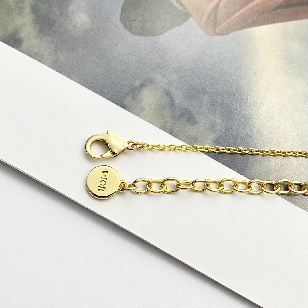 CDN276 Dior Petit CD baroque pendant necklace - ccjewelryacc