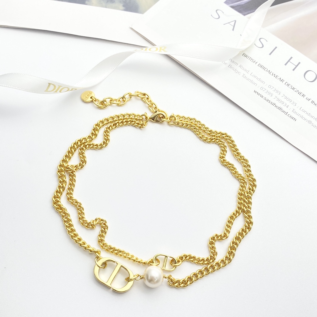 CDN070 Dior necklace choker - ccjewelryacc