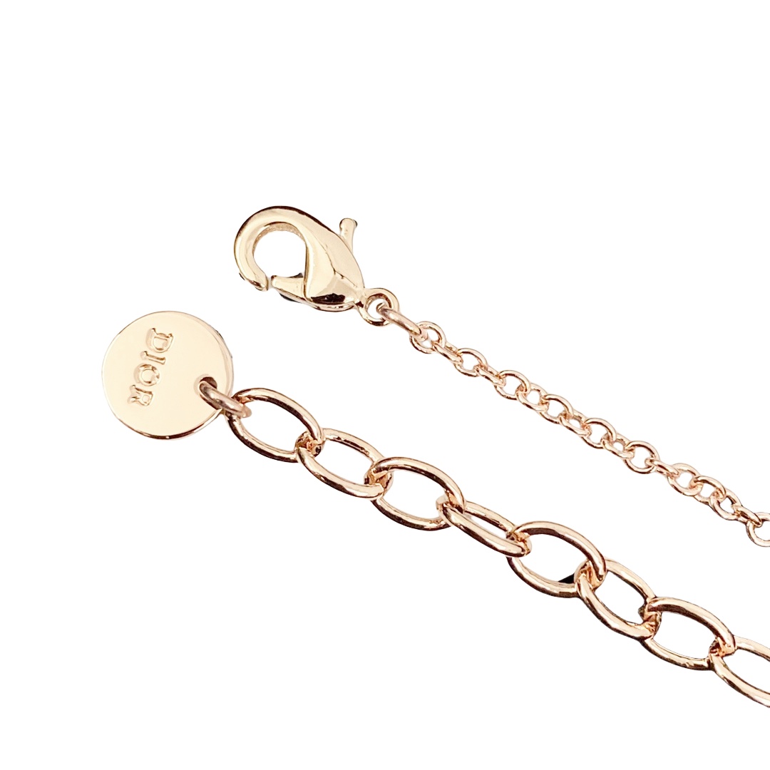 CDN067 Dior Petit CD chain choker necklace - ccjewelryacc