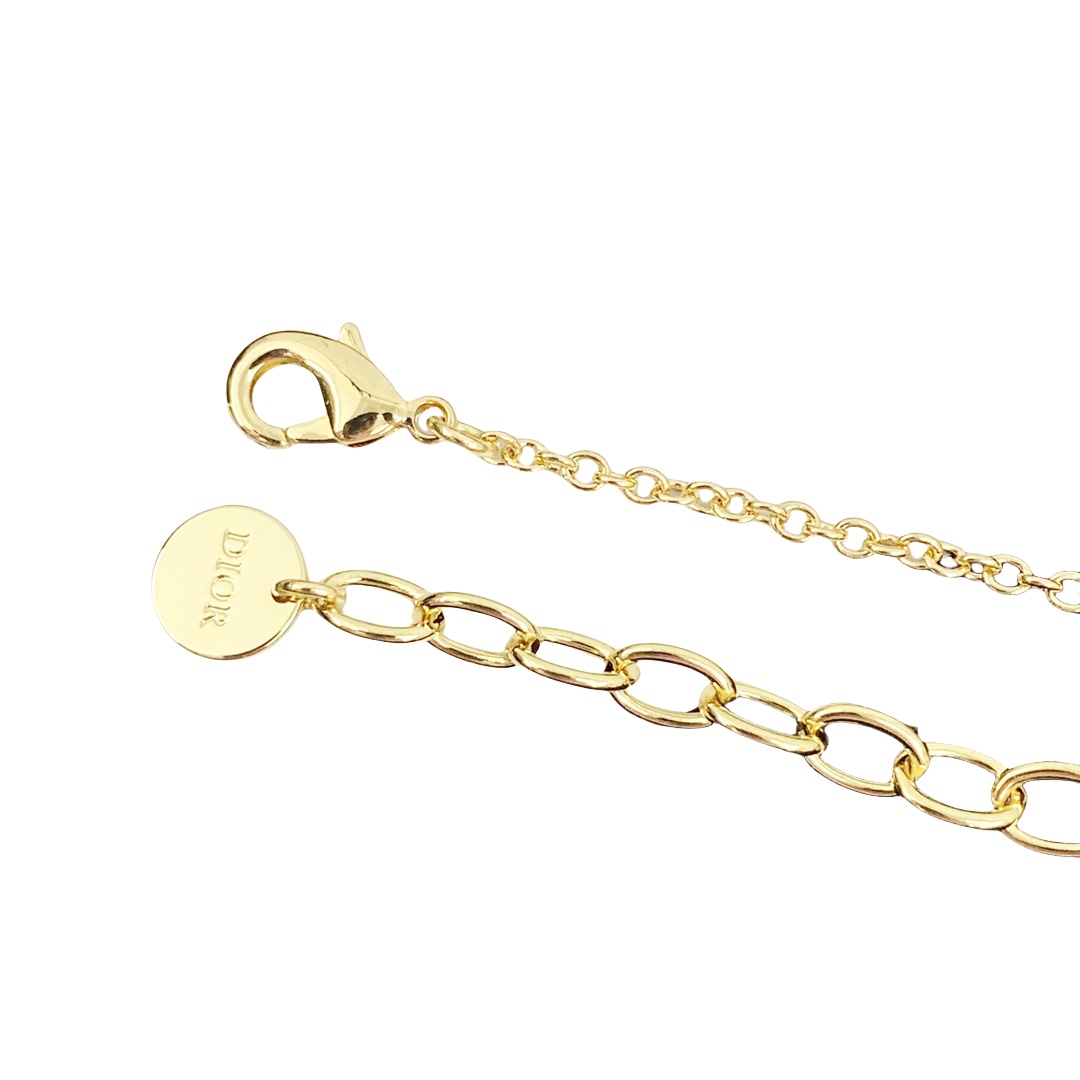 CDN067 Dior Petit CD chain choker necklace - ccjewelryacc