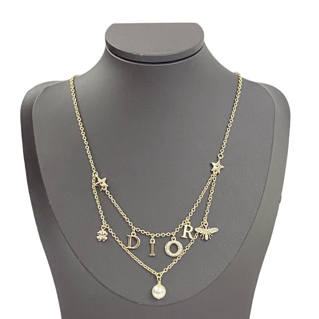 CDN090 Dior star bee charms necklace - ccjewelryacc
