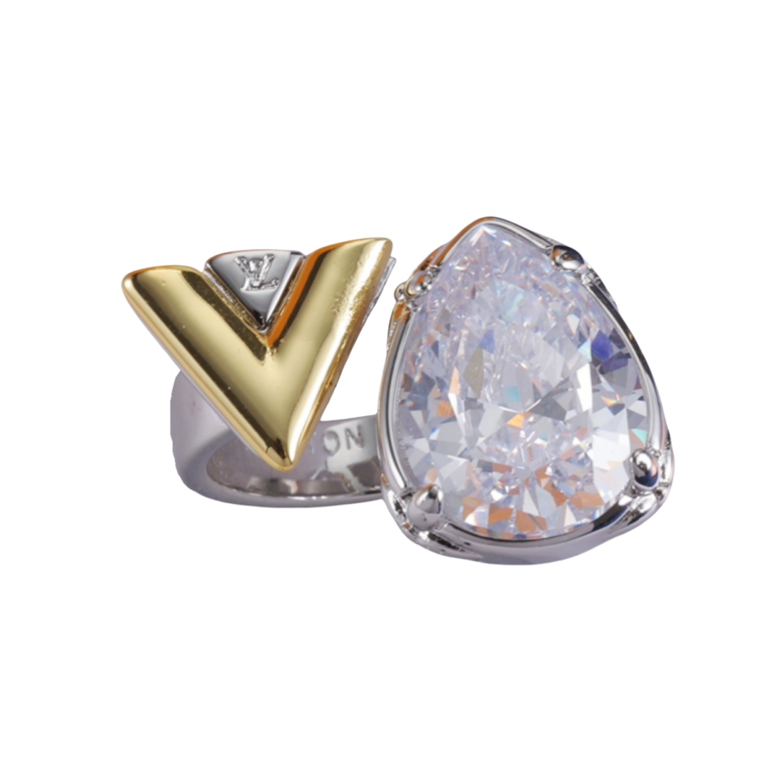 LVR011 V for Vuitton Ring - ccjewelryacc