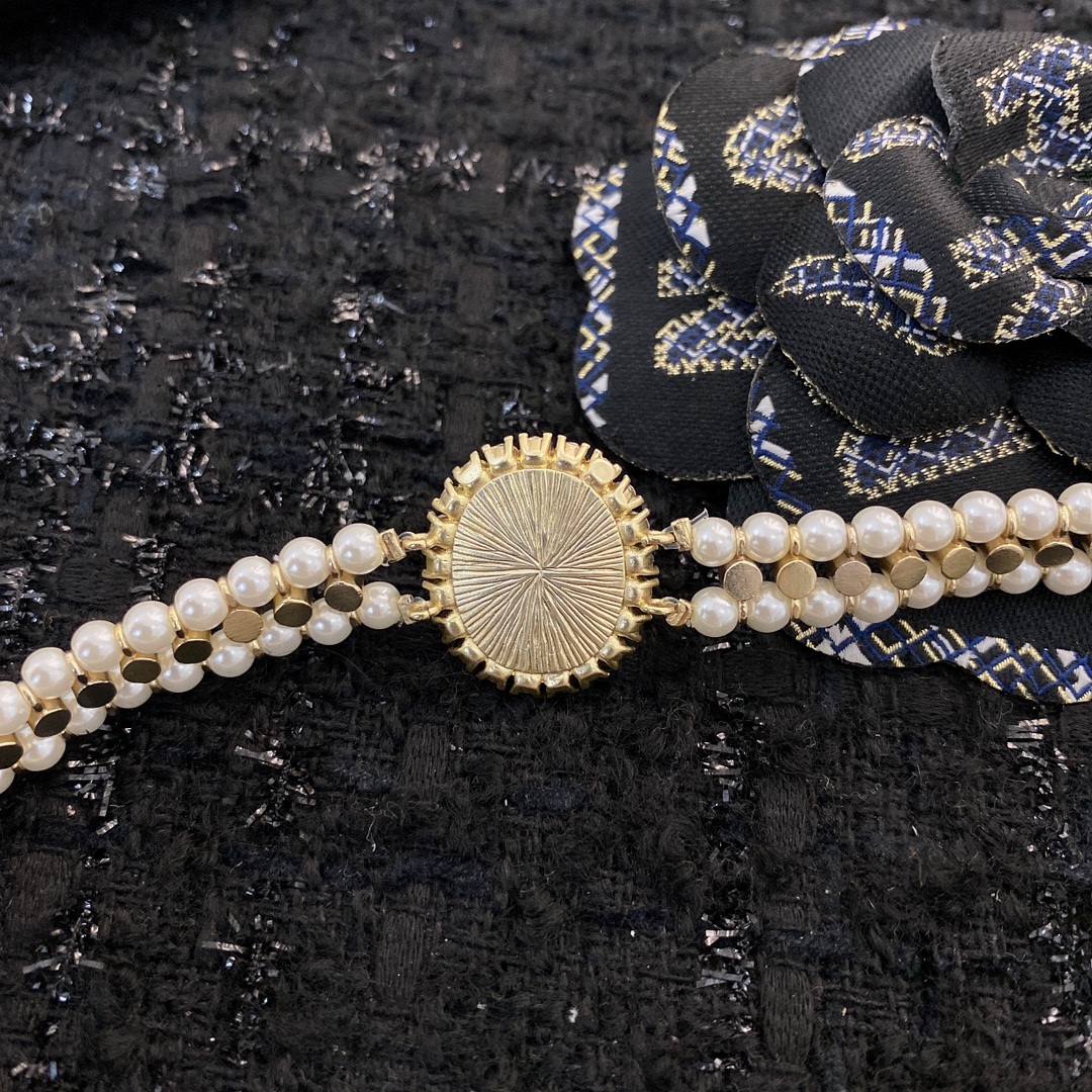 CCN034 Chanel Double Pearl choker Necklace - ccjewelryacc