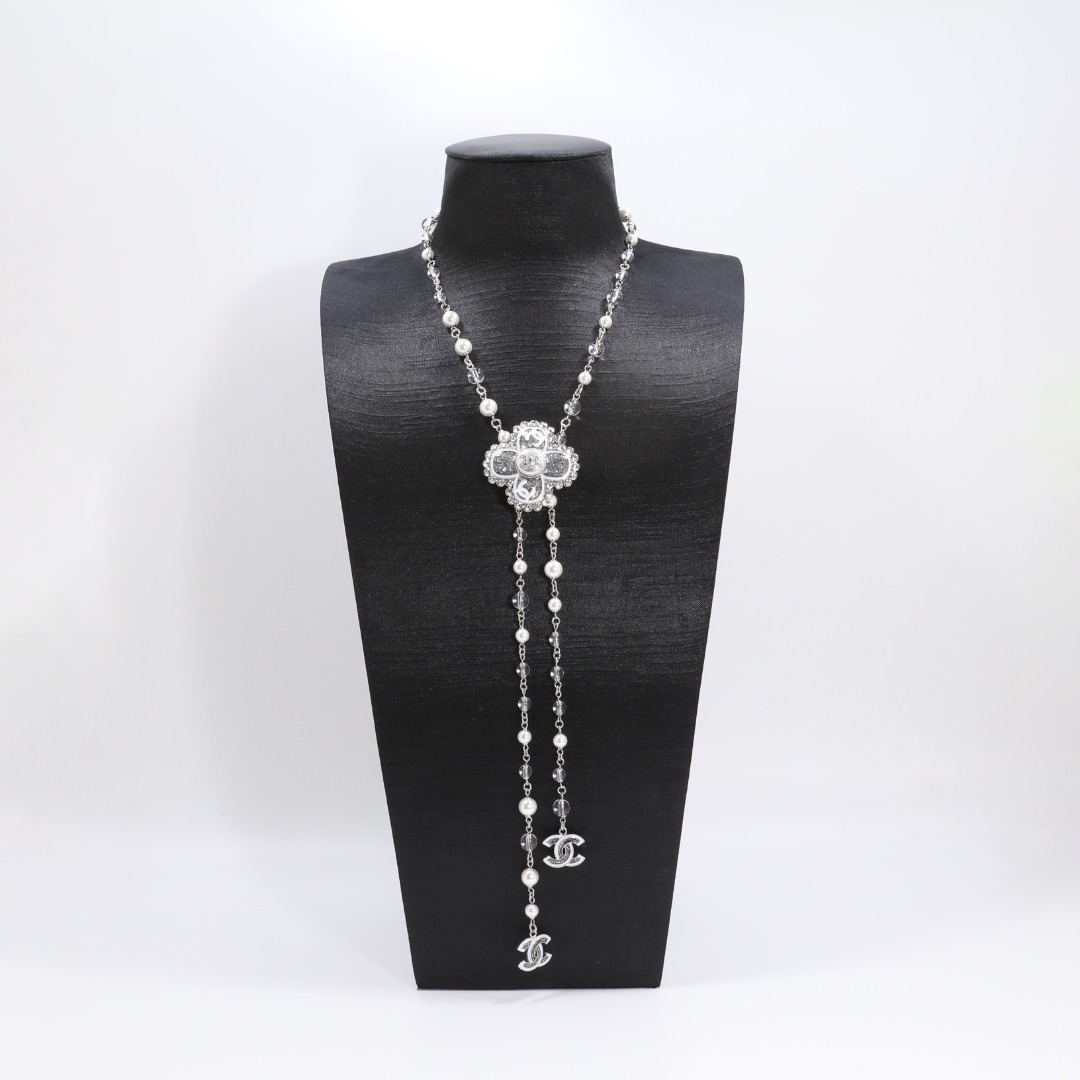 CCN279 Chanel cross tassels necklace - ccjewelryacc