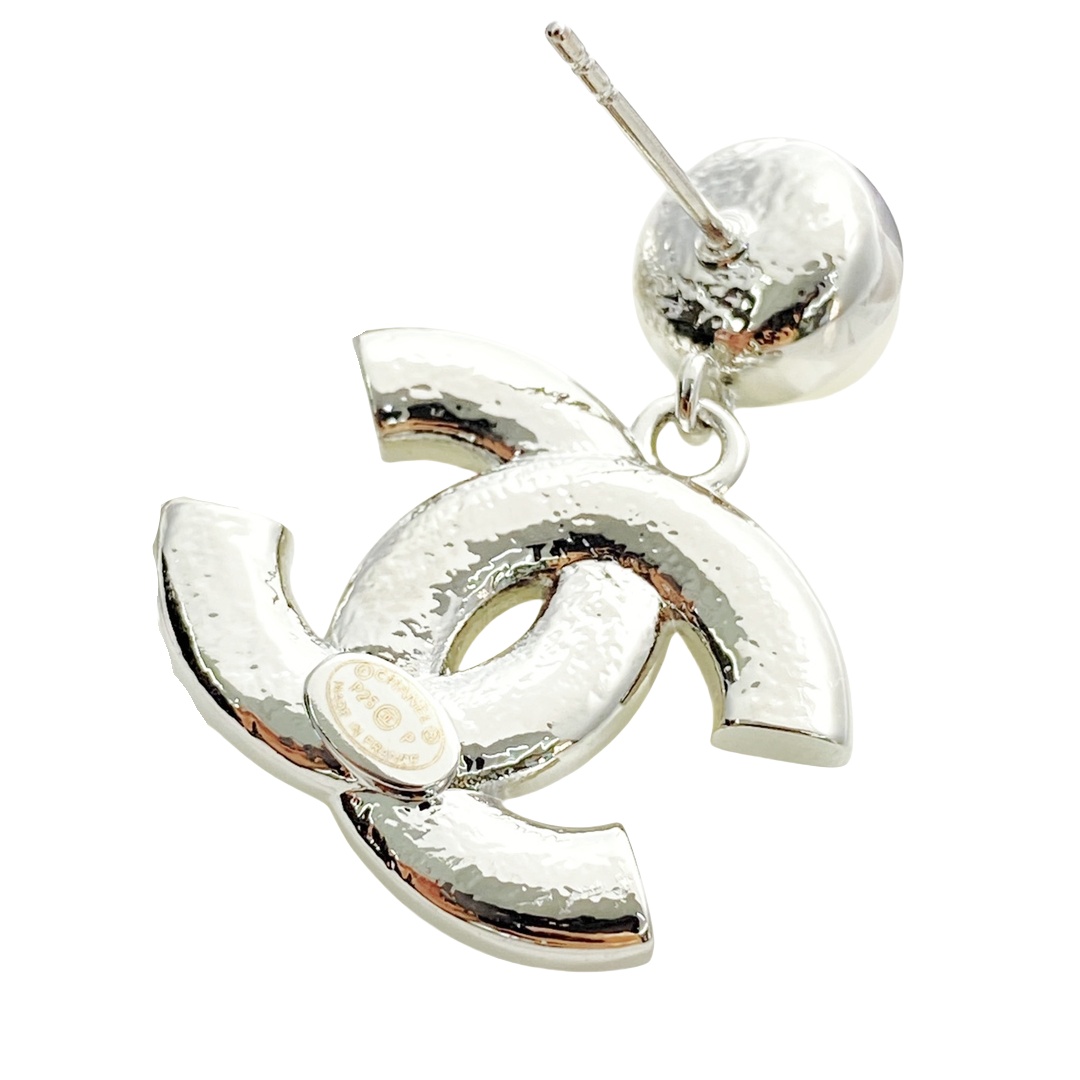 CCE273 Chanel star crystal cc drop earrings - ccjewelryacc