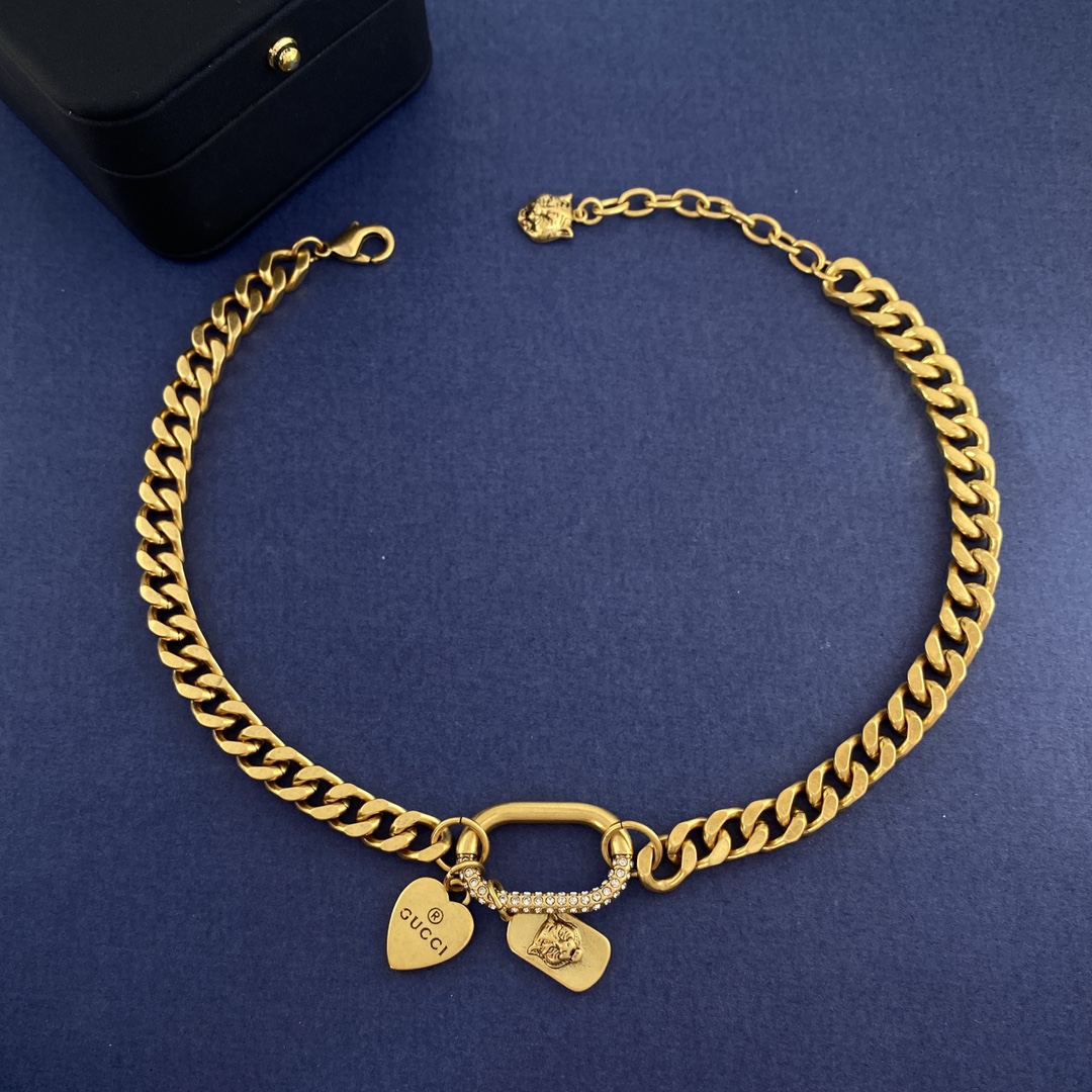 GGN060 Gucci trademark heart Necklace - ccjewelryacc