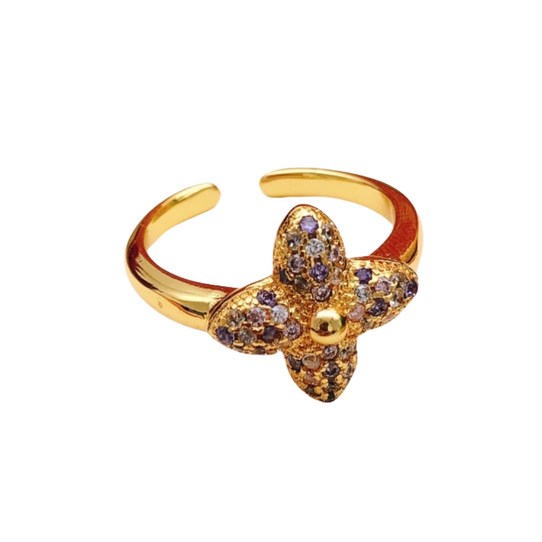 LVR016 Louis vuitton blossom Ring Paved - ccjewelryacc
