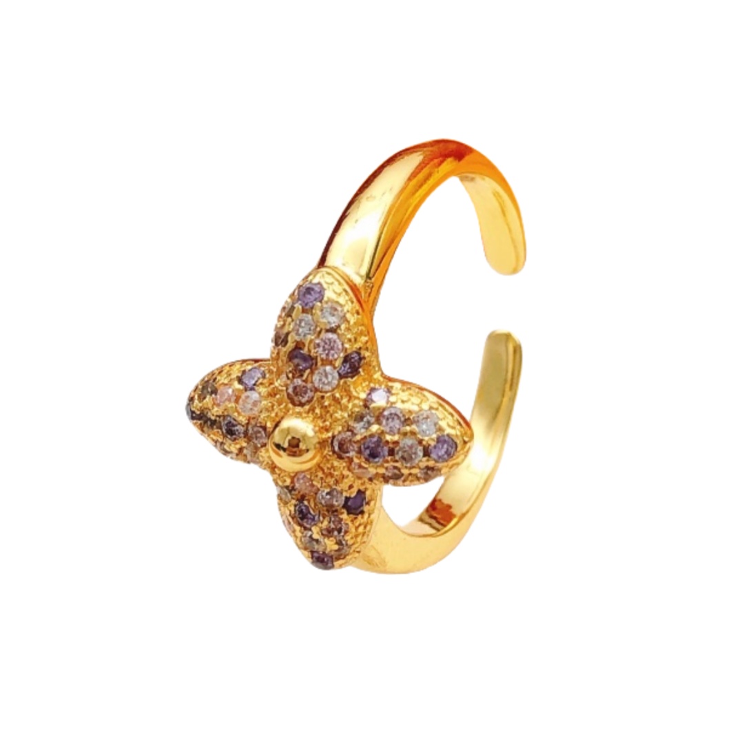 LVR016 Louis vuitton blossom Ring Paved - ccjewelryacc