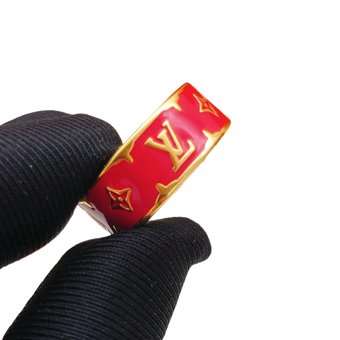 LVR006  LV Nanogram Enamel Ring - ccjewelryacc