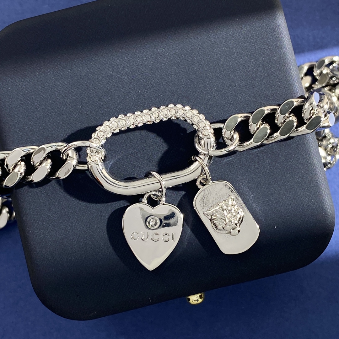 GGN060 Gucci trademark heart Necklace - ccjewelryacc