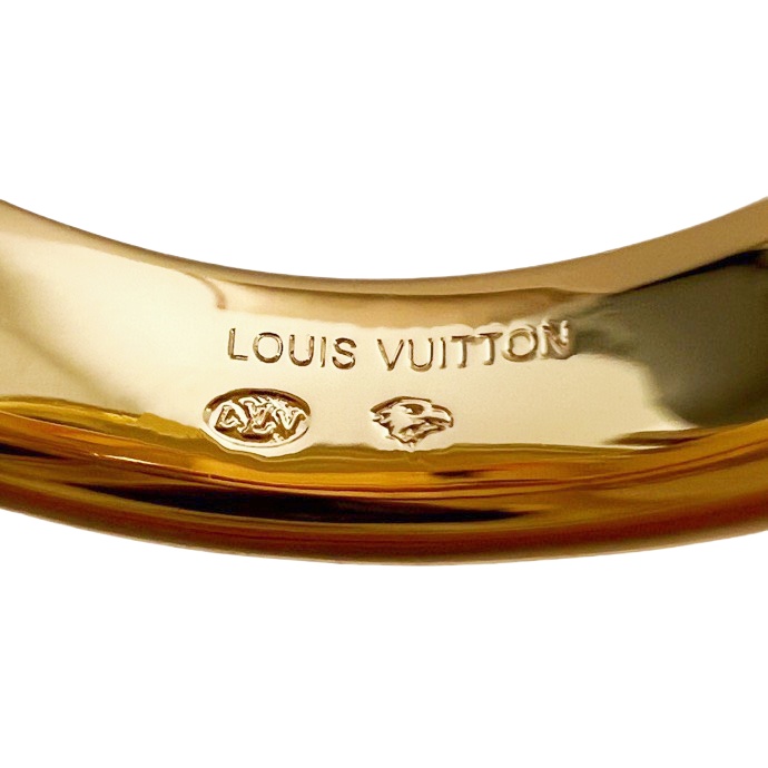 LVR012 Le Damier de Louis Vuitton Medium Ring, Yellow Gold and Diamonds - ccjewelryacc