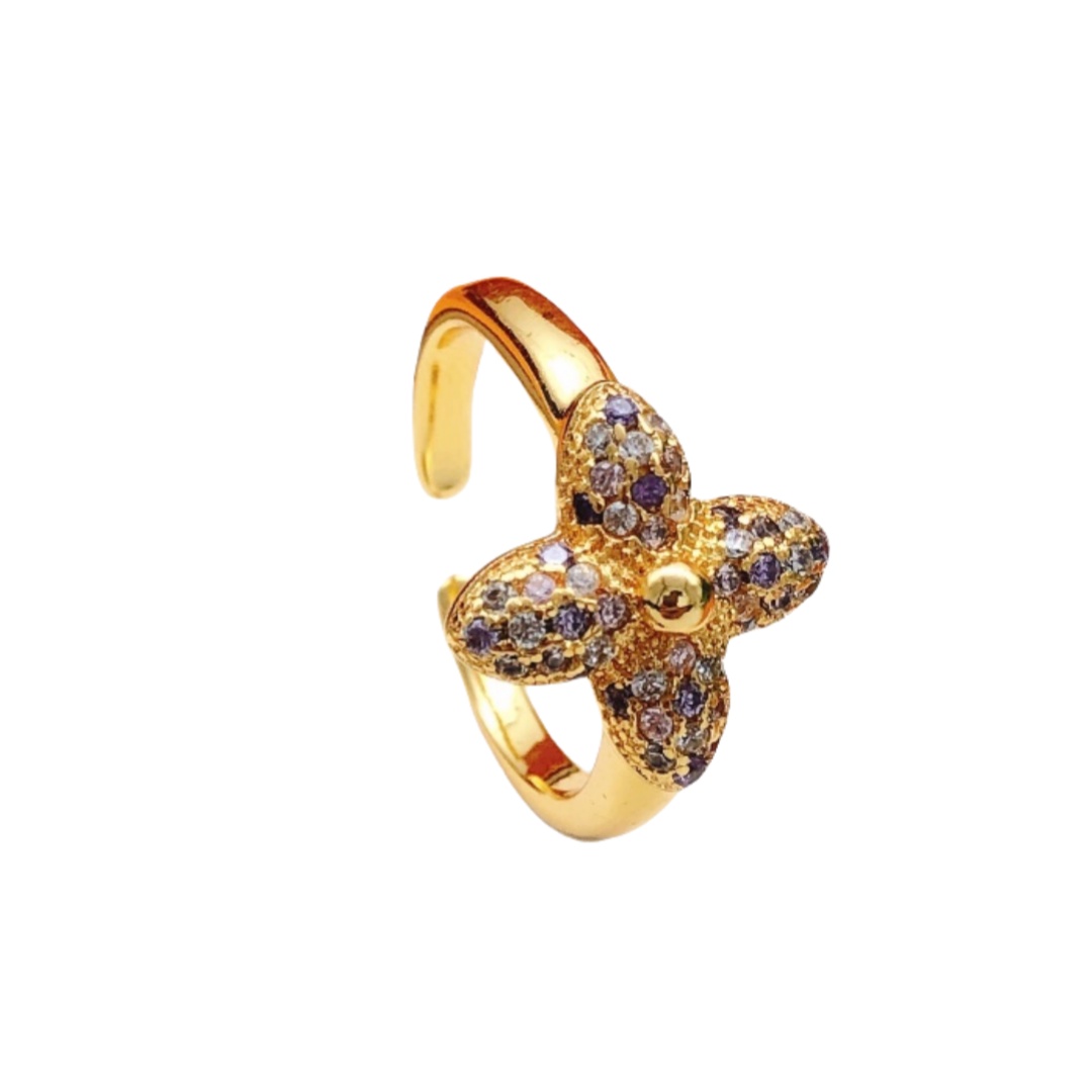 LVR016 Louis vuitton blossom Ring Paved - ccjewelryacc