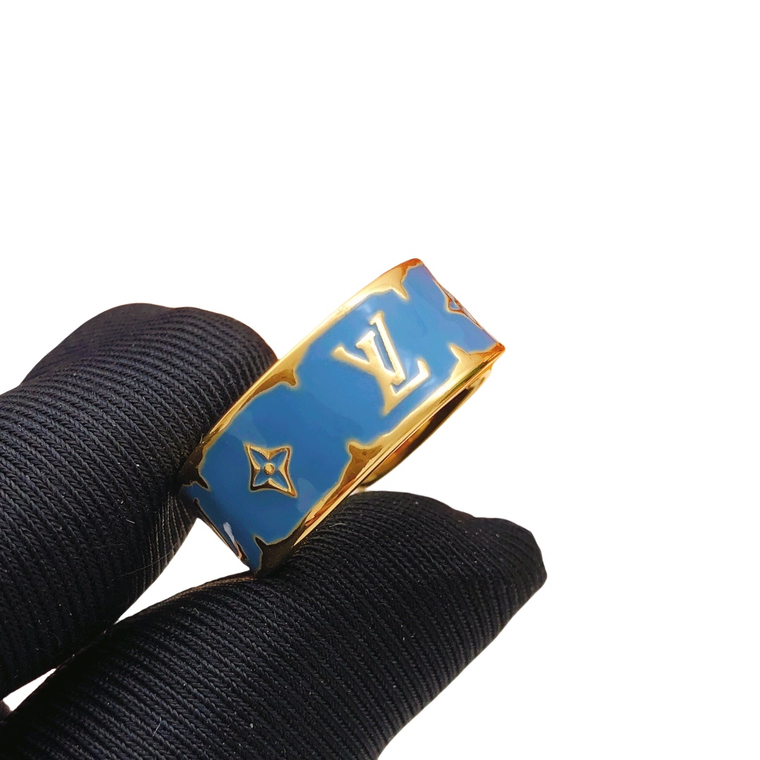 LVR006  LV Nanogram Enamel Ring - ccjewelryacc