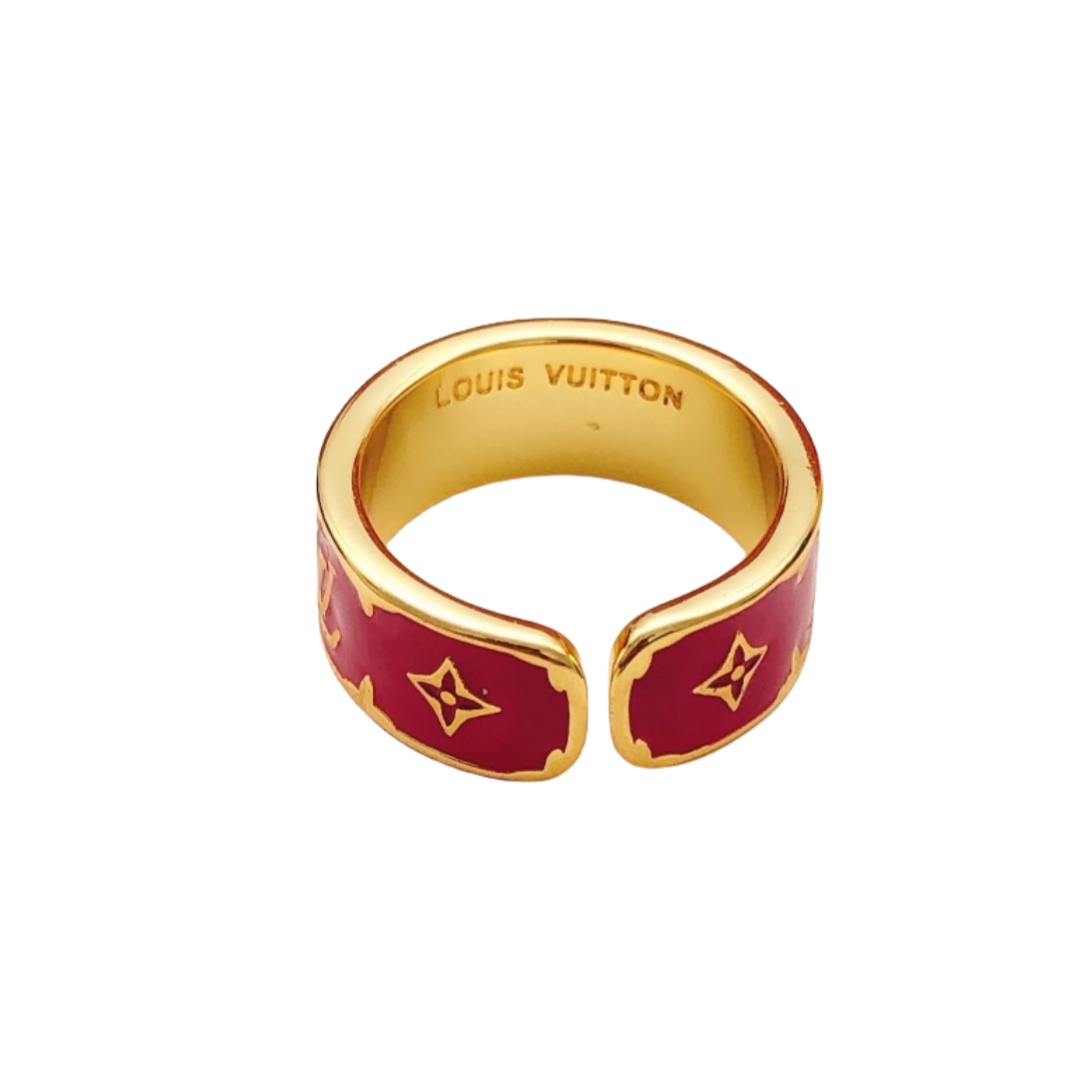 LVR006  LV Nanogram Enamel Ring - ccjewelryacc