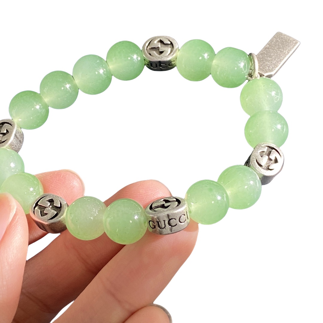 GGS048 Gucci charm bracelet silver For men women - ccjewelryacc
