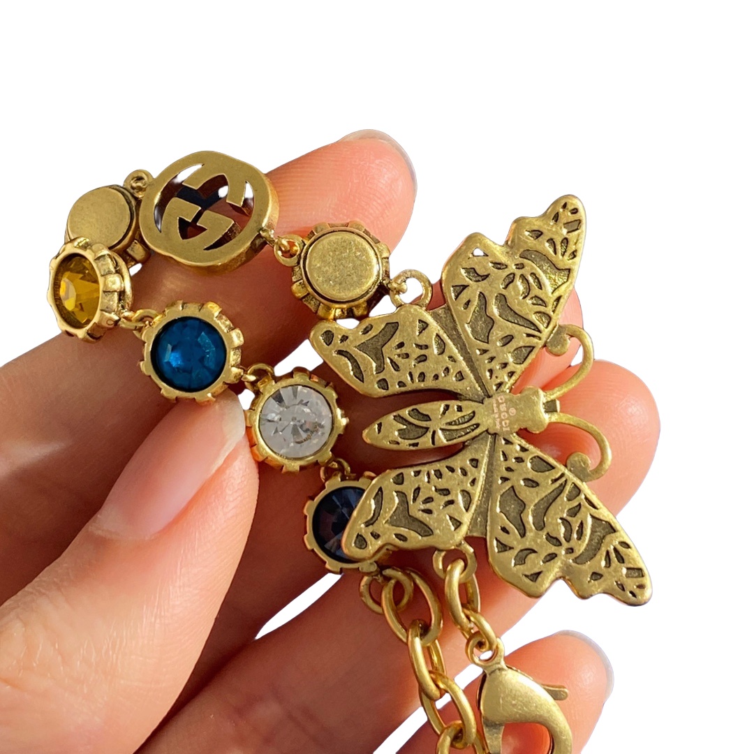 GGS045 Vintage gucci butterfly bracelet - ccjewelryacc