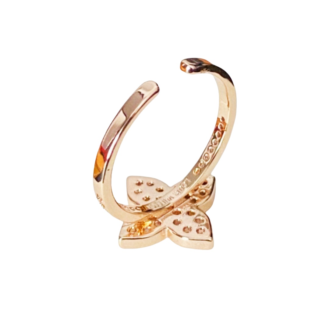 LVR013 louis vuitton clover flower ring - ccjewelryacc