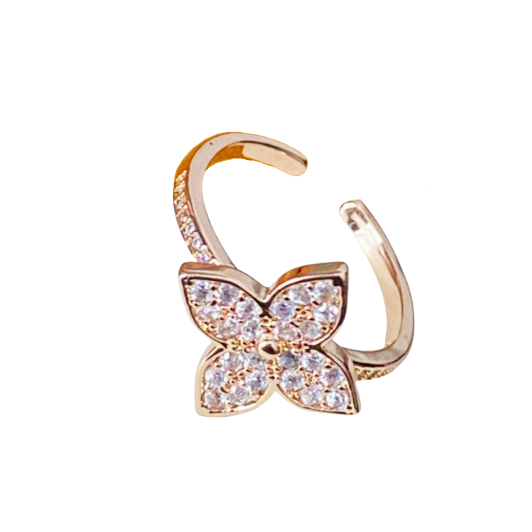 LVR013 louis vuitton clover flower ring - ccjewelryacc