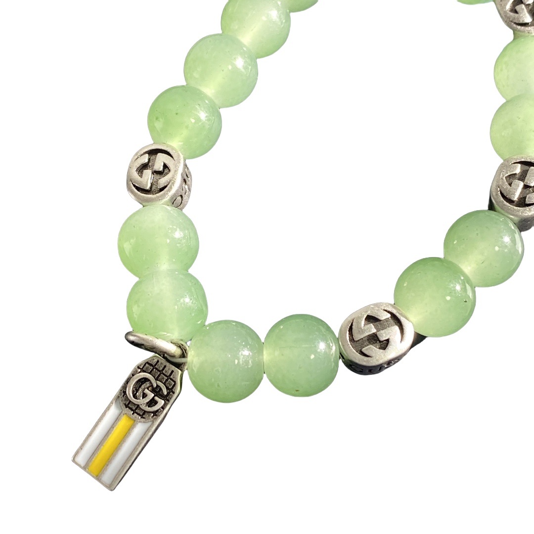 GGS048 Gucci charm bracelet silver For men women - ccjewelryacc