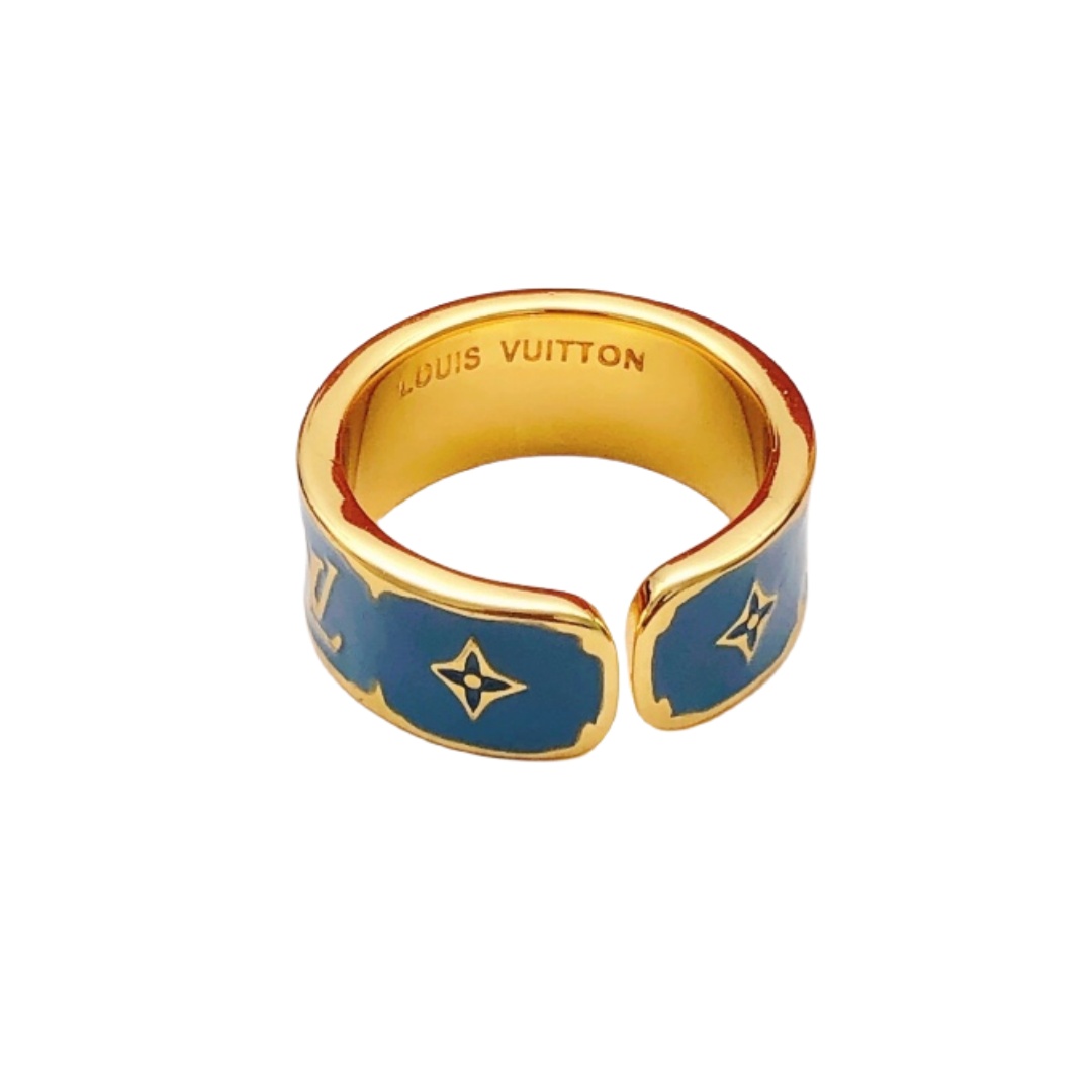 LVR006  LV Nanogram Enamel Ring - ccjewelryacc