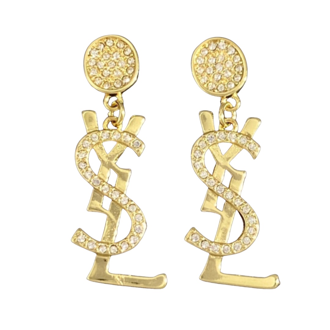 YYE001 YVES crystal earrings - ccjewelryacc