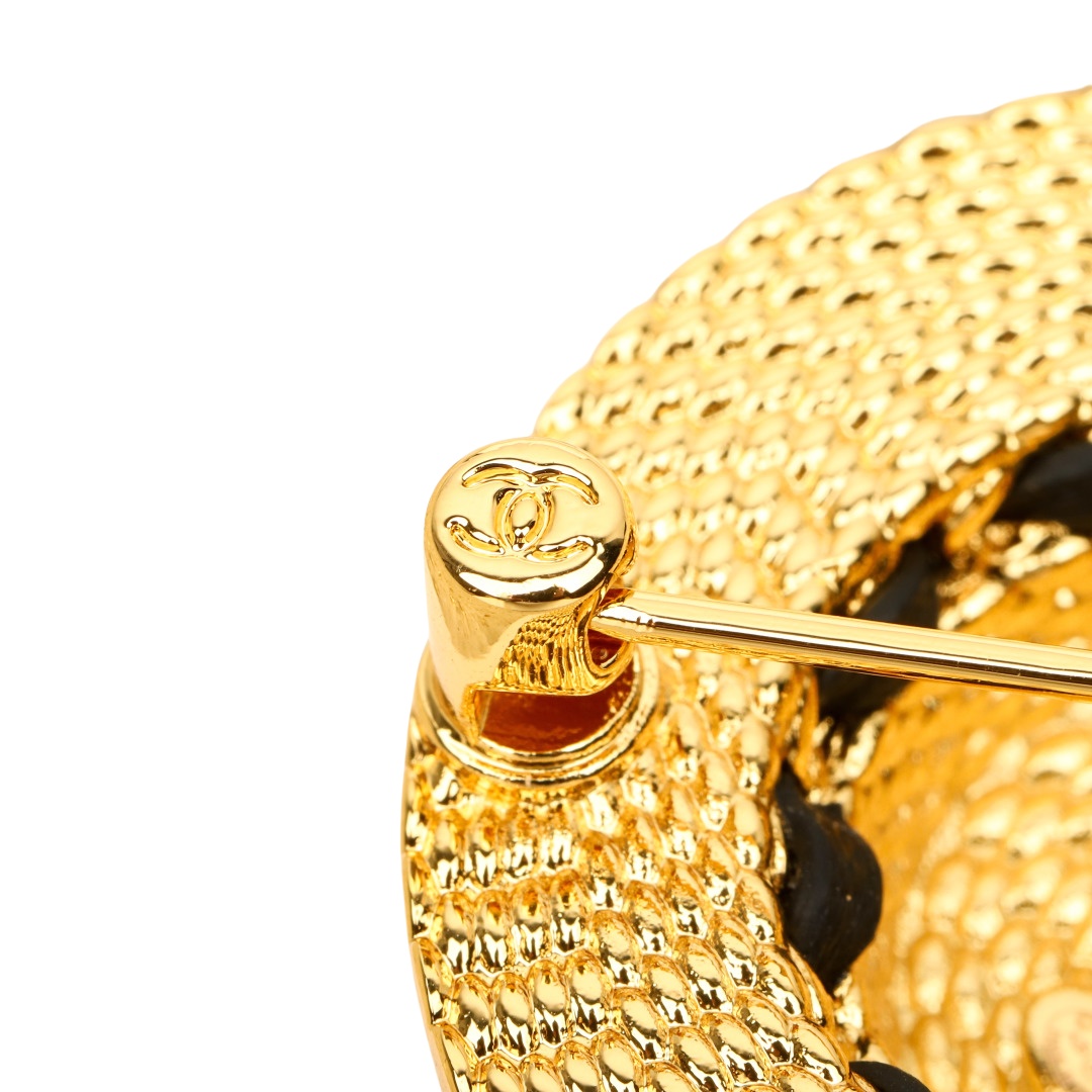 BCB549 Chanel 3D straw hat brooch pin - ccjewelryacc