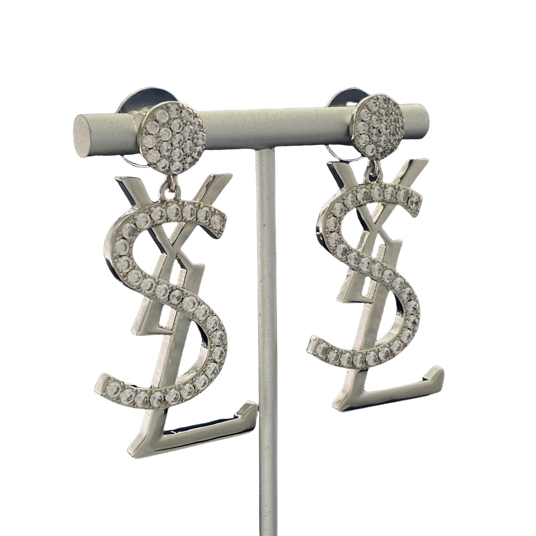 YYE001 YVES crystal earrings - ccjewelryacc