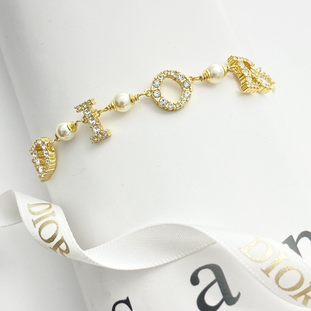 CDS023 Crystal dior charms bracelet - ccjewelryacc