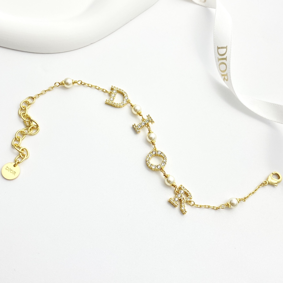 CDS023 Crystal dior charms bracelet - ccjewelryacc