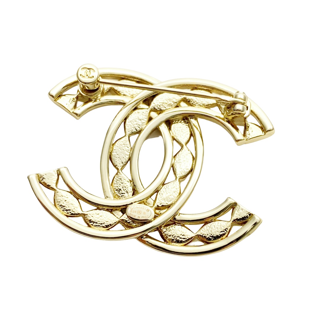 BCB439 24B cc logo Brooch pin - ccjewelryacc