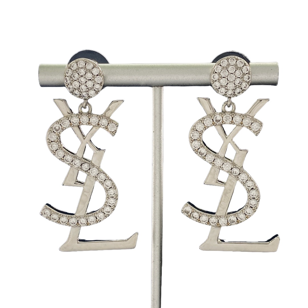 YYE001 YVES crystal earrings - ccjewelryacc