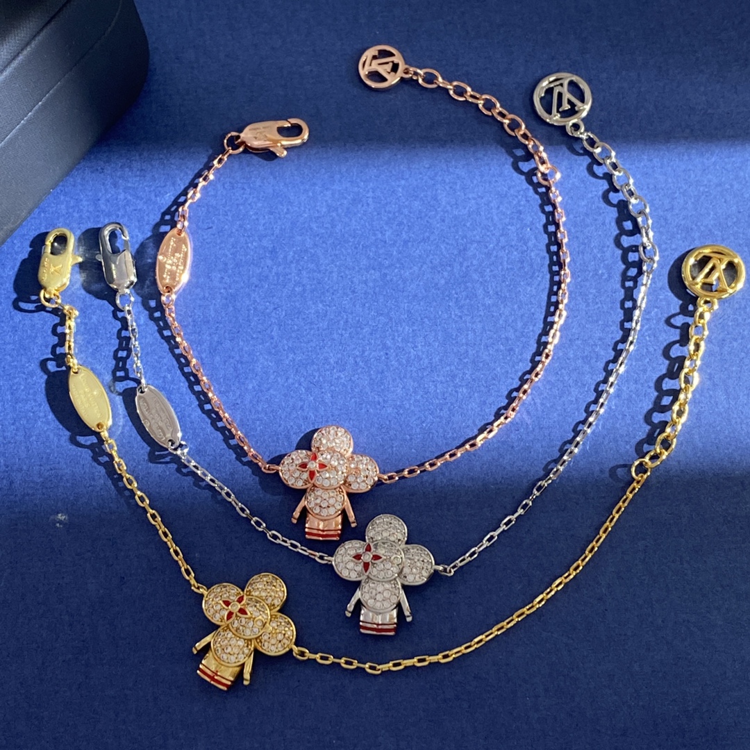 LVS079 LV clover flower bracelet - ccjewelryacc