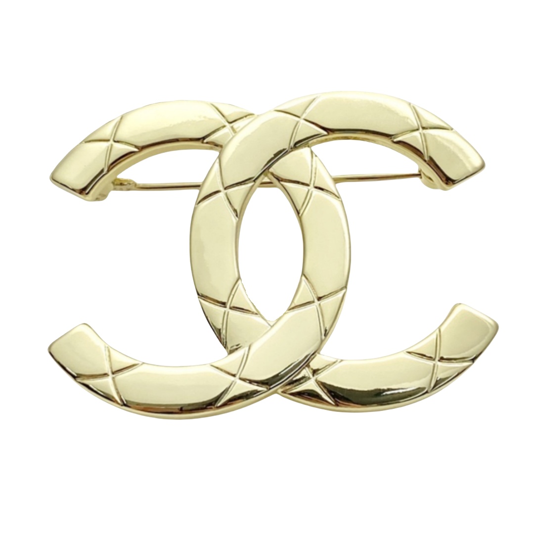 BCB375 Chanel Quilted Lining cc brooch pin - ccjewelryacc