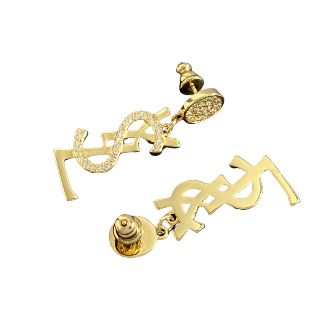 YYE001 YVES crystal earrings - ccjewelryacc