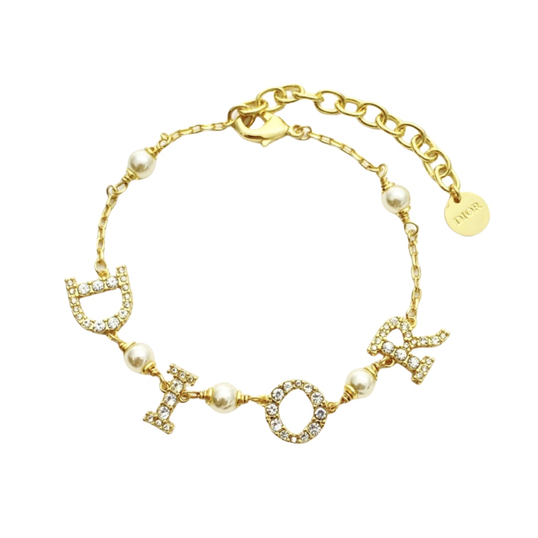 CDS023 Crystal dior charms bracelet - ccjewelryacc