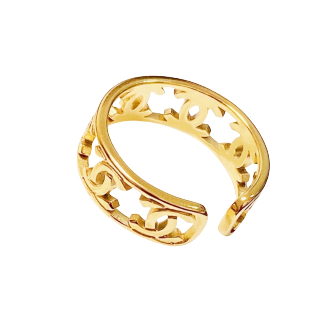 CCR071 CC logo ring - ccjewelryacc