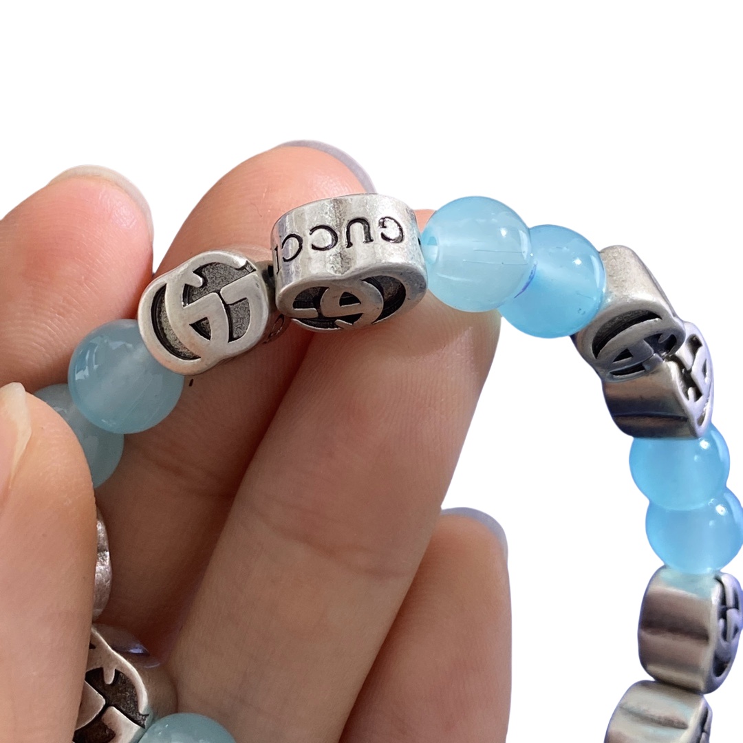 GGS054 Gucci charm bracelet silver For men women - ccjewelryacc