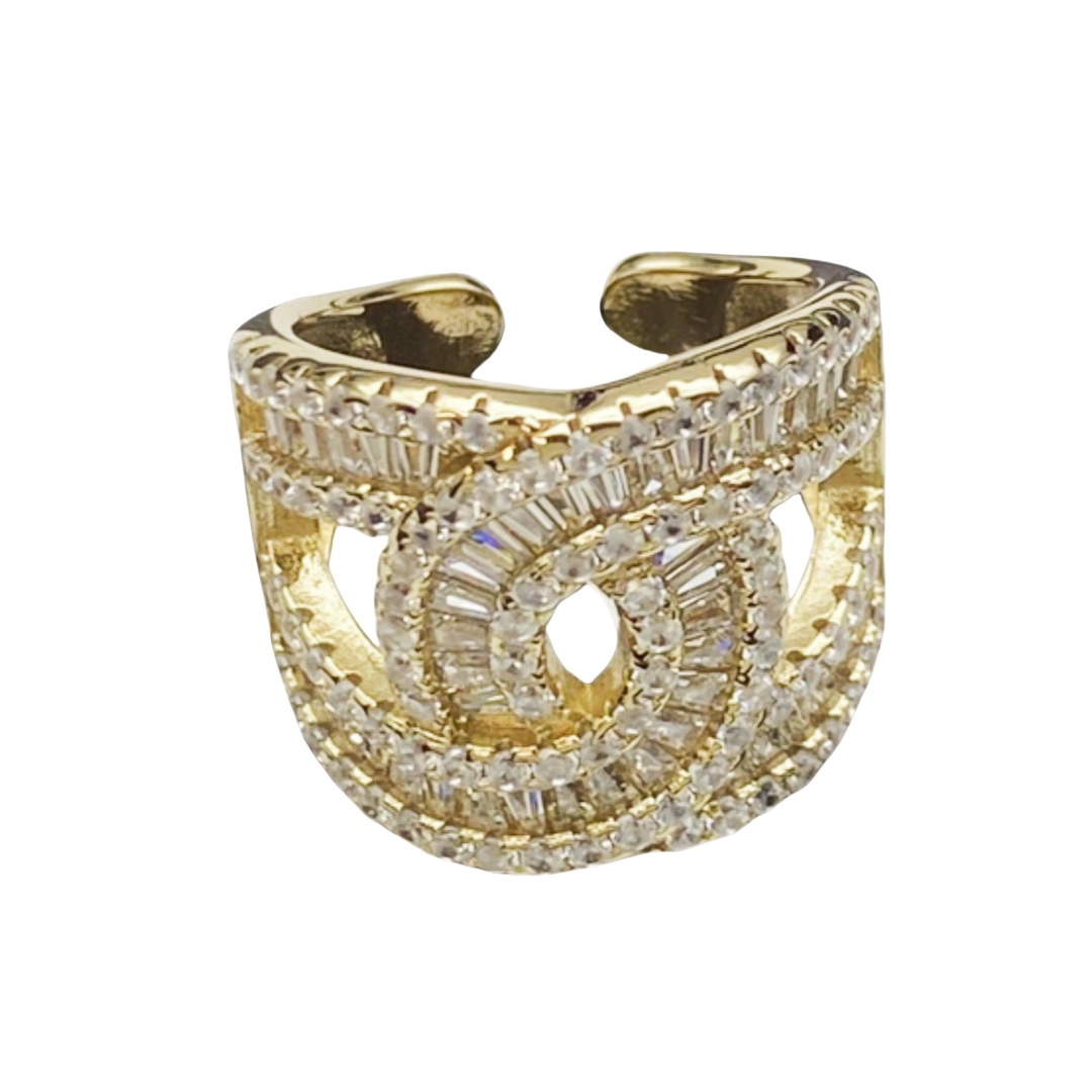 CCR025 chanel crystal ring - ccjewelryacc