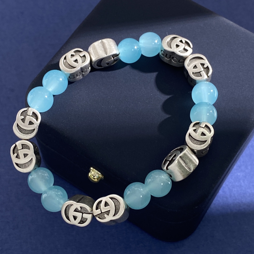 GGS054 Gucci charm bracelet silver For men women - ccjewelryacc