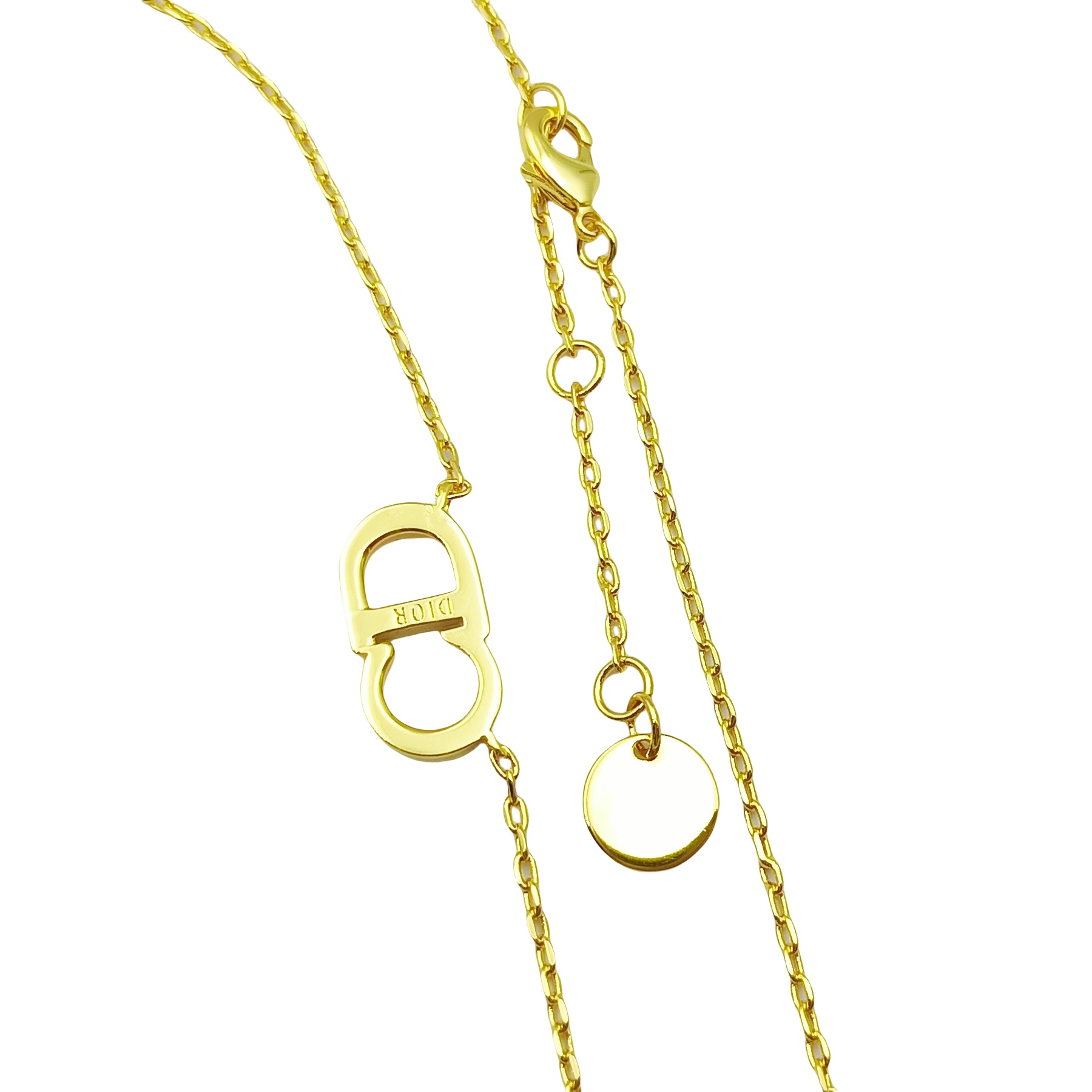 CDN044 Dior petit CD necklace in cyrstal and pearl - ccjewelryacc