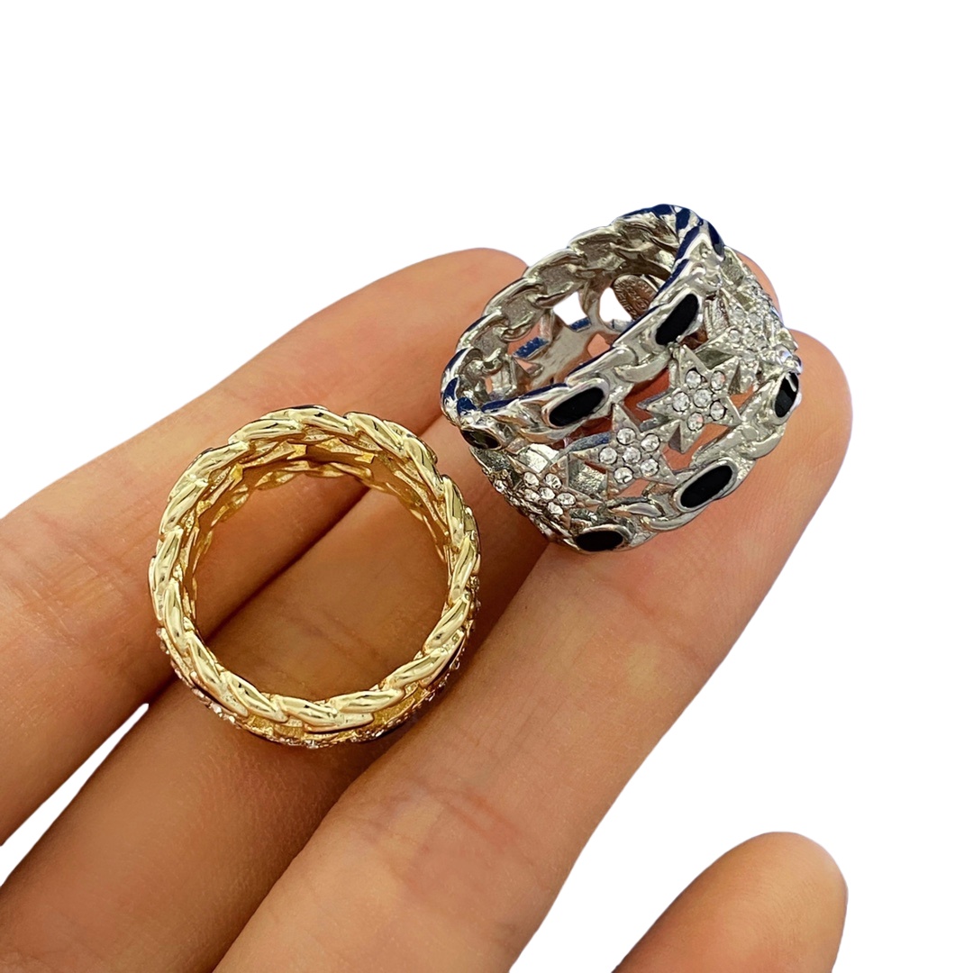 CCR023 Chanel star diamond ring - ccjewelryacc