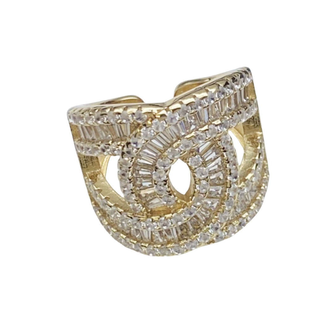 CCR025 chanel crystal ring - ccjewelryacc