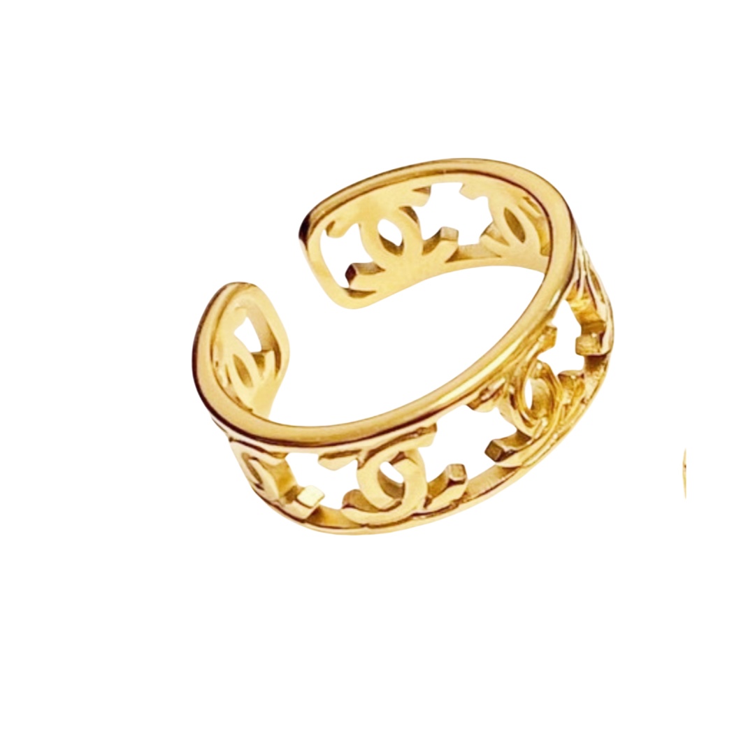 CCR071 CC logo ring - ccjewelryacc