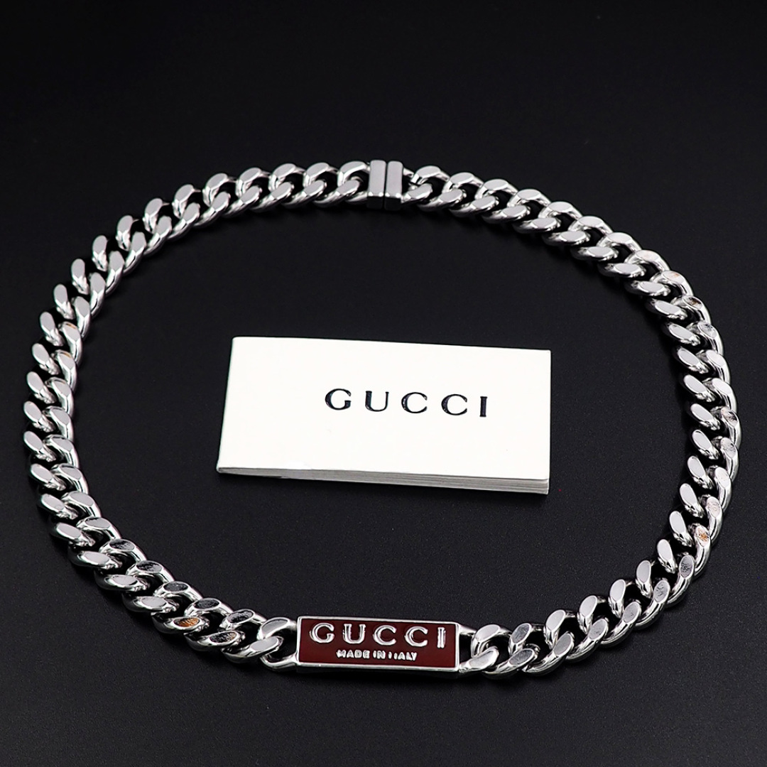 GGN061 Gucci Trademark enamel chain Necklace For men women - ccjewelryacc