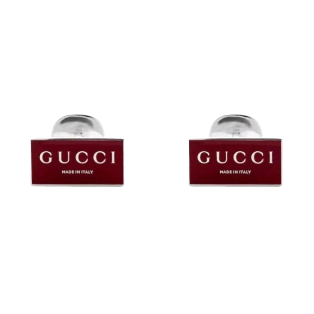GGE141  Gucci Trademark enamel stud earrings - ccjewelryacc