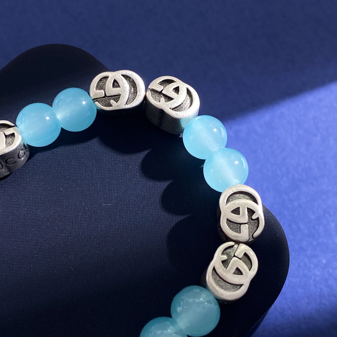 GGS054 Gucci charm bracelet silver For men women - ccjewelryacc